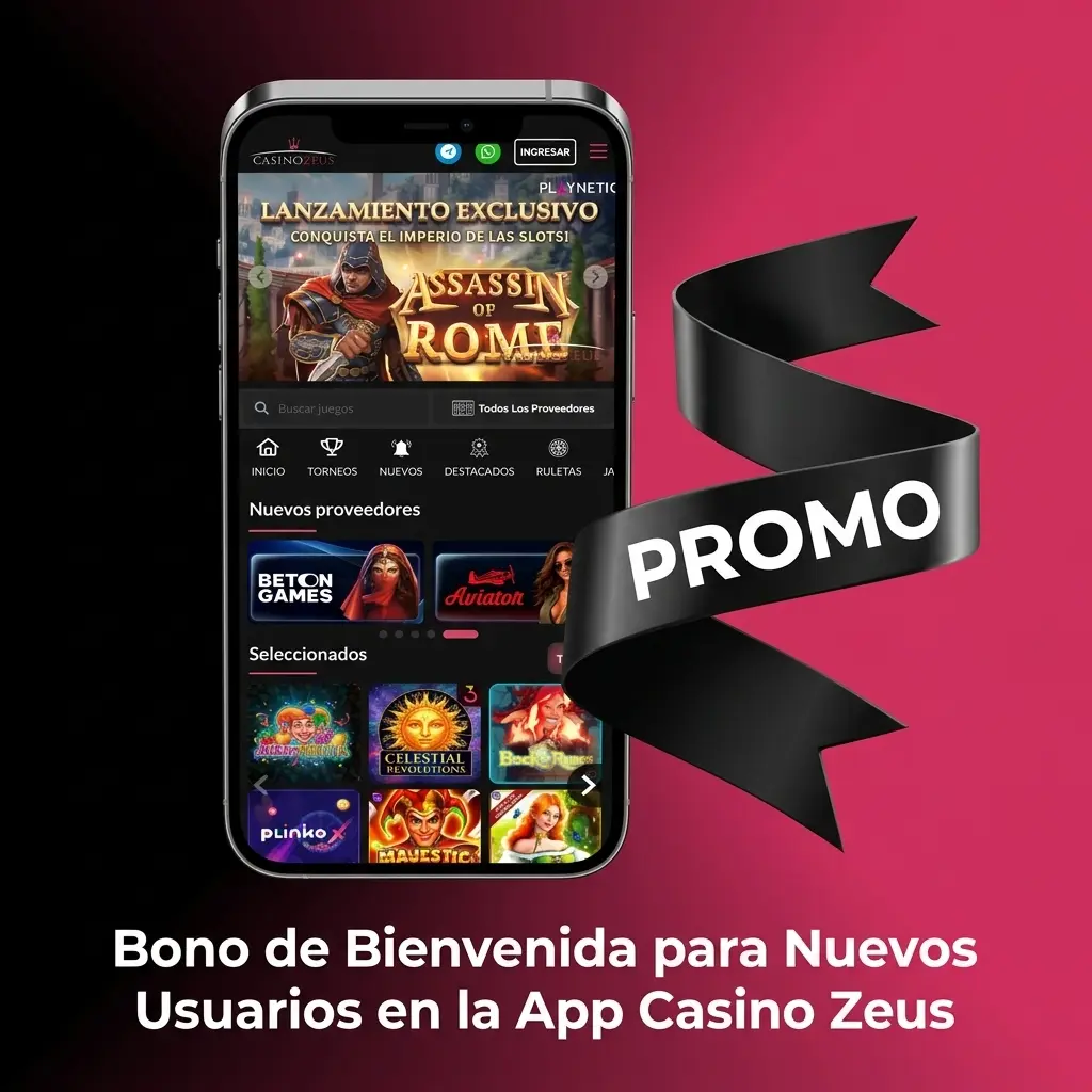 Bono de bienvenida Casino Zeus: 100% hasta ARS 200.000 en depósito para apuestas o casino con giros gratis.